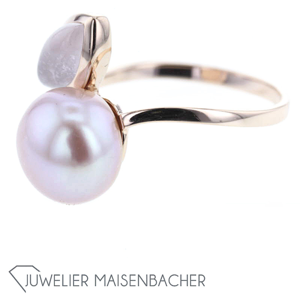 Juwelier Deiter Schmuckset Collier, Ring und Ohrhänger mit Perle und Rosenquarz – Bild 20