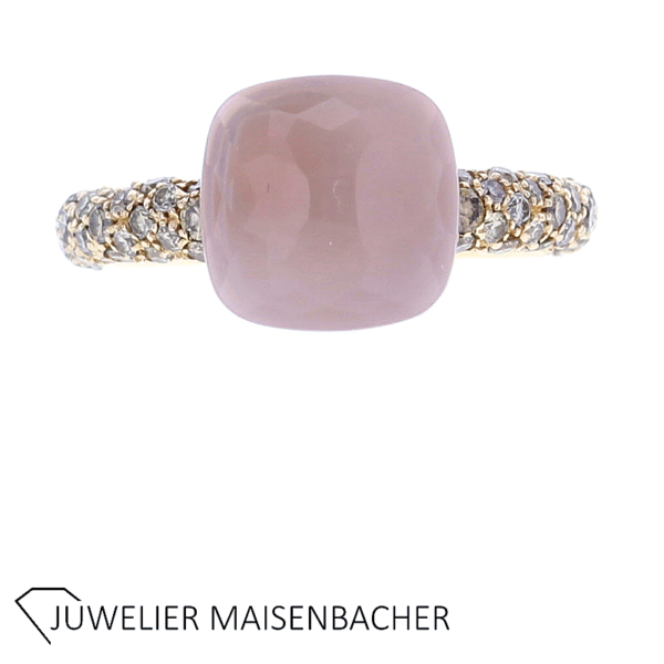 Pomellato Nudo Ring Rosenquarz mit Brillanten – Bild 2