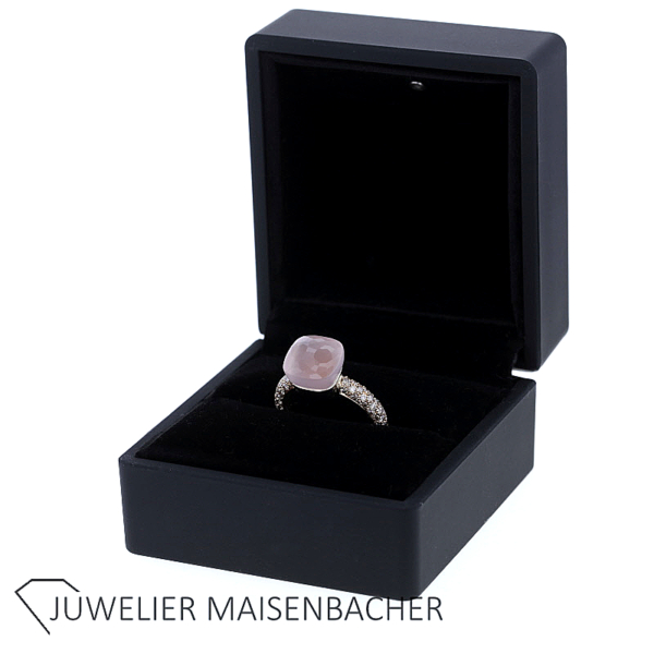 Pomellato Nudo Ring Rosenquarz mit Brillanten – Bild 5