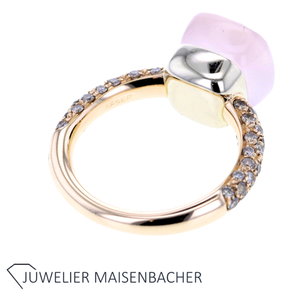 Pomellato Nudo Ring Rosenquarz mit Brillanten – Bild 4
