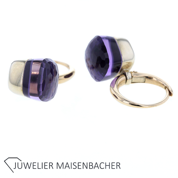 Pomellato Klassische Ohrringe *Nudo* mit Edelstein Amethyst – Bild 5