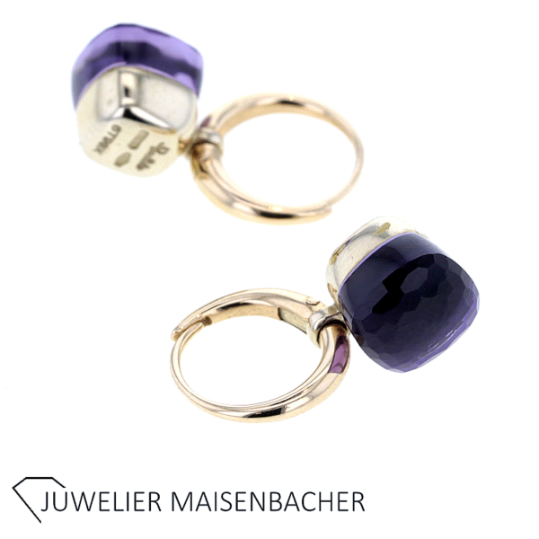 Pomellato Klassische Ohrringe *Nudo* mit Edelstein Amethyst – Bild 2