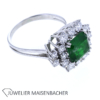 Wunderschöner Smaragd Entourage Brillant Ring Gold – Bild 2