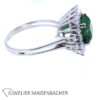 Wunderschöner Smaragd Entourage Brillant Ring Gold – Bild 3