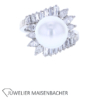 Luxuriöser Südsee-Zuchtperlen-Ring mit Diamanten in Platin – Bild 2