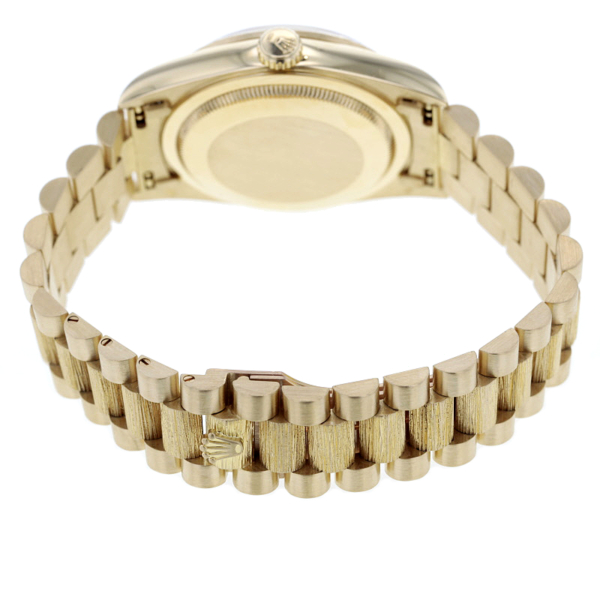 Rolex Day-Date Borke, Ref. 18248, Gelbgold 750/-, Pyramid-Blatt – Bild 8