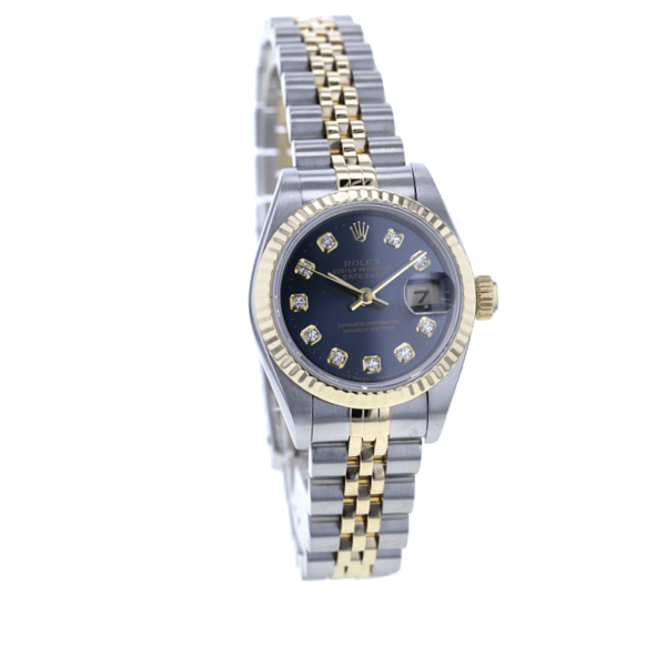 Rolex Lady-Datejust 69173, 10 Diamanten, Stahl/Gold, Box u. Papiere 1995 – Bild 2