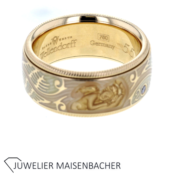 Wellendorff Drehring Jahresring 2013 Limitiert Schutzengel mit Brillanten Gold – Bild 5