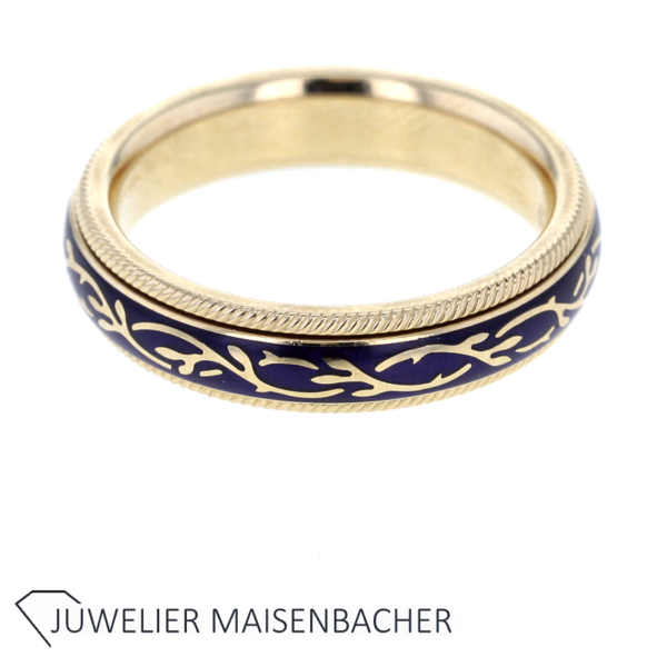 Wellendorff Dreh-Ring Veilchen Fantasie mit Brillant Gold – Bild 5