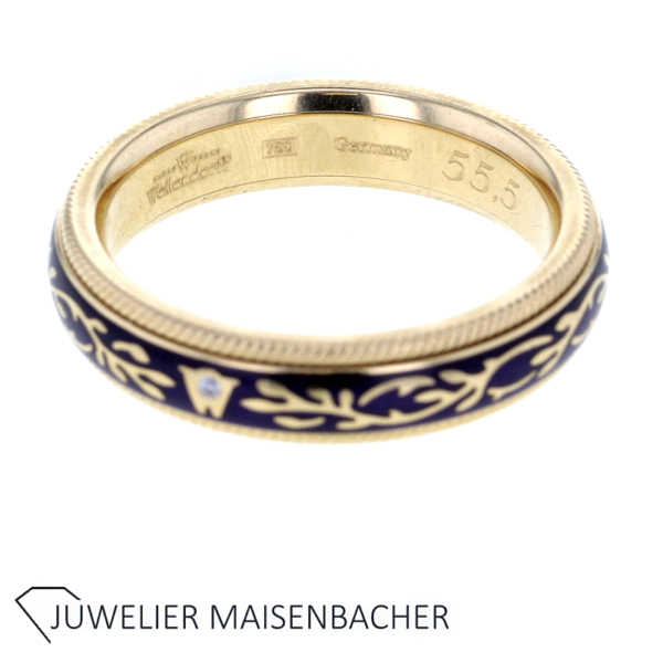 Wellendorff Dreh-Ring Veilchen Fantasie mit Brillant Gold – Bild 2
