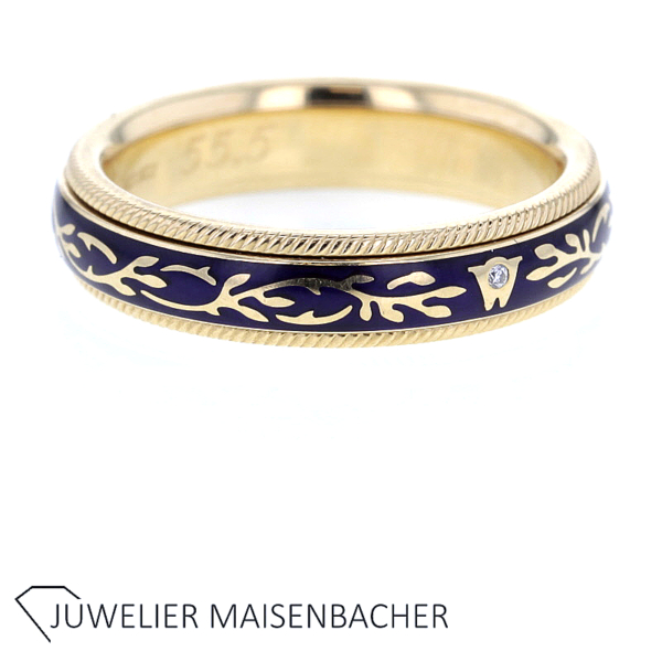 Wellendorff Dreh-Ring Veilchen Fantasie mit Brillant Gold