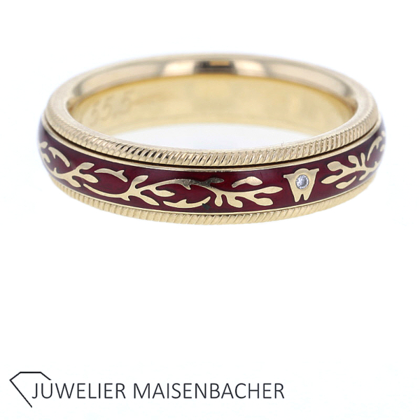 Wellendorff Dreh-Ring Chili Fantasie mit Brillant Gold