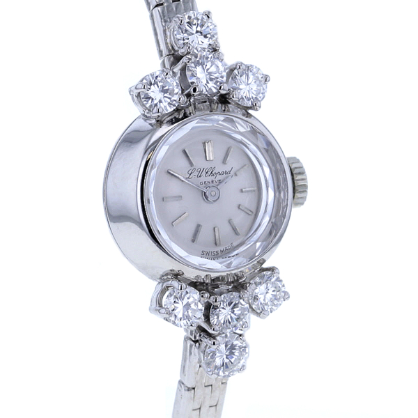 L.U.Chopard Vintage Cocktail-Damenuhr 18 kt. Weißgold mit 8 Brillanten – Bild 3