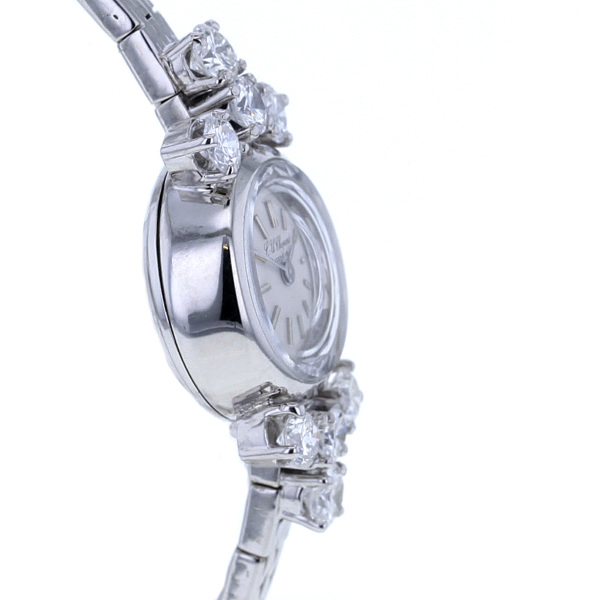 L.U.Chopard Vintage Cocktail-Damenuhr 18 kt. Weißgold mit 8 Brillanten – Bild 5