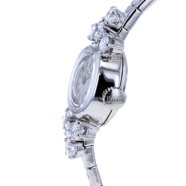 L.U.Chopard Vintage Cocktail-Damenuhr 18 kt. Weißgold mit 8 Brillanten – Bild 6