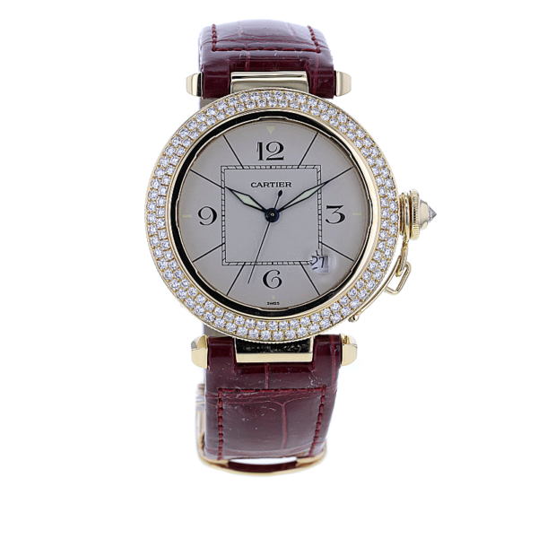 Cartier Pasha 1023 - 38mm Gelbgold 750/- Diamanten – Bild 2