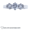 Exklusiver Ring mit 3 Brillanten insgesamt ca. 1,12 ct in Gold