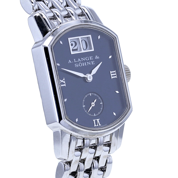 A. Lange & Söhne Arkade 153.027 Damen Weißgold 750/- blaues Blatt, Revision Lange – Bild 3