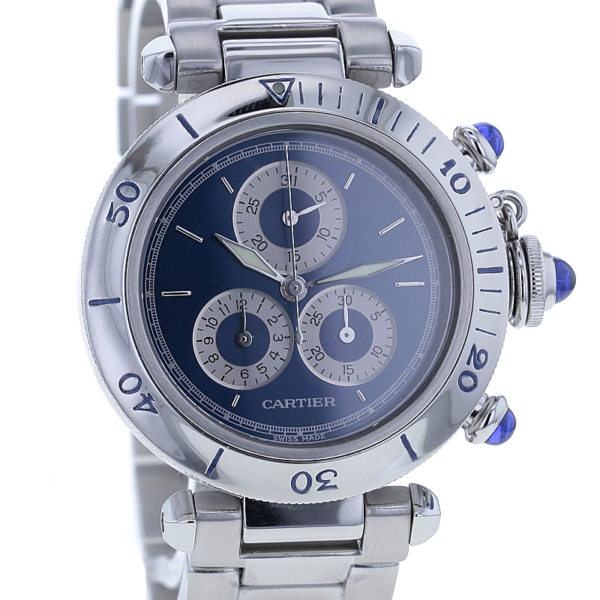 Cartier Pasha 13521 Edelstahl 35mm Box/Papiere