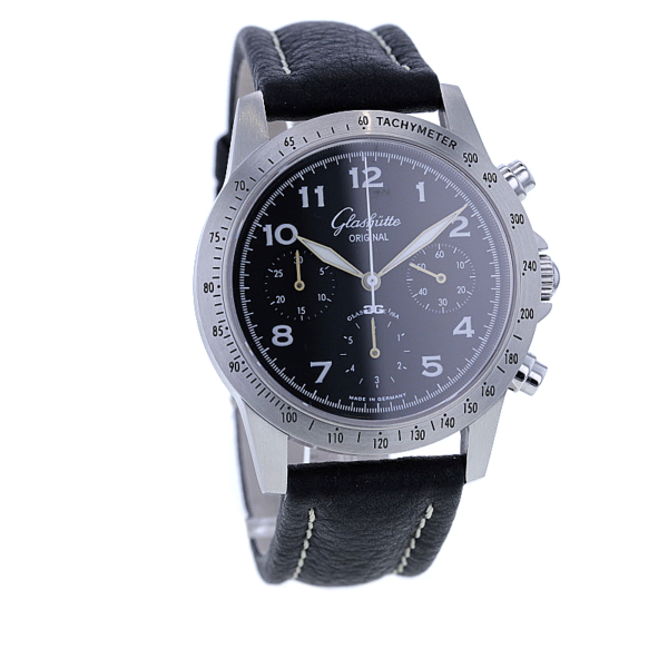 Glashütte Original Navigator Chronograph, Automatik GUB 10-60, Edelstahl – Bild 2