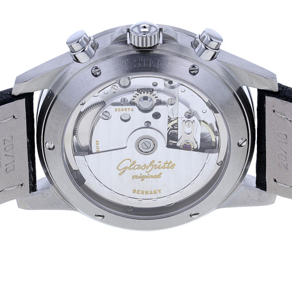Glashütte Original Navigator Chronograph, Automatik GUB 10-60, Edelstahl – Bild 7