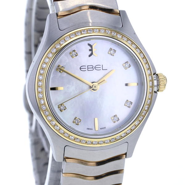 Ebel Classic Wave Lady Stahl/Gold Diamanten, Perlmutt-Blatt, ungetragen