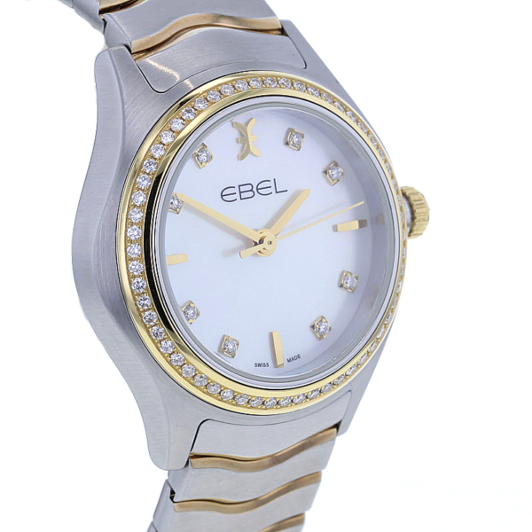 Ebel Classic Wave Lady Stahl/Gold Diamanten, Perlmutt-Blatt, ungetragen – Bild 3