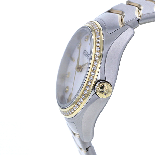 Ebel Classic Wave Lady Stahl/Gold Diamanten, Perlmutt-Blatt, ungetragen – Bild 6