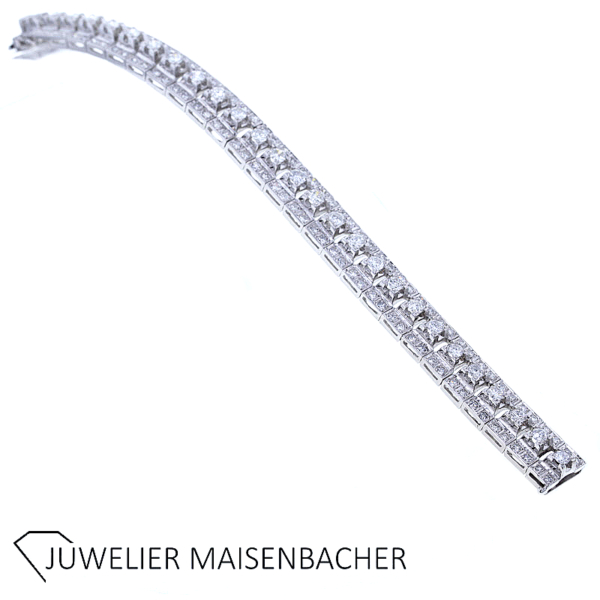 Massives Vintage Diamantarmband in 750er Weißgold – Bild 3