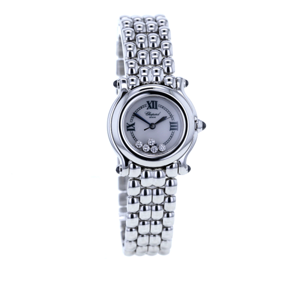 Chopard Happy Sport Lady Edelstahl 5 Brillanten 5 Saphire, ref. 8245 – Bild 2