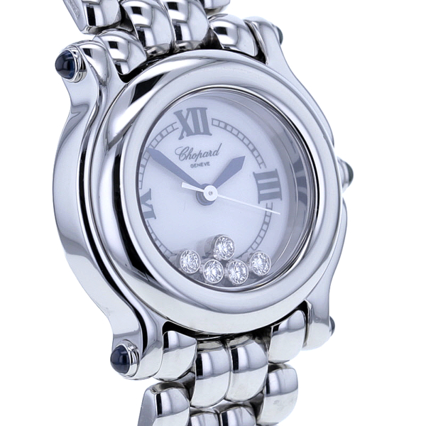 Chopard Happy Sport Lady Edelstahl 5 Brillanten 5 Saphire, ref. 8245 – Bild 3