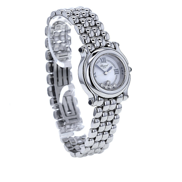 Chopard Happy Sport Lady Edelstahl 5 Brillanten 5 Saphire, ref. 8245 – Bild 4