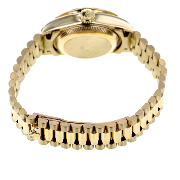 Rolex Lady-Datejust Ref. 69178 18K. Gelbgold mit Brillantlünette 32 Diam. – Bild 8