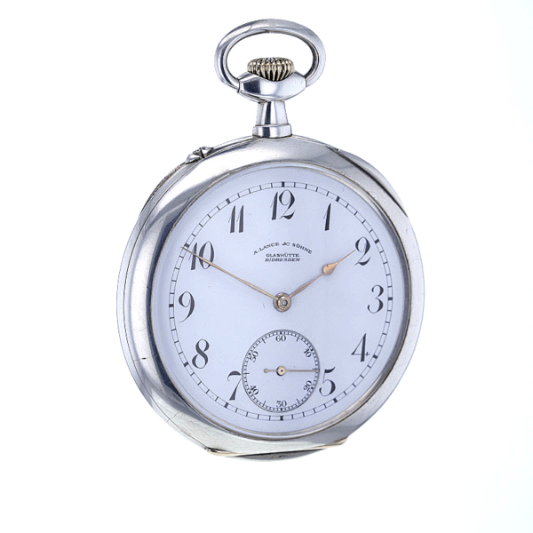 A. Lange und Söhne 1A Lepine Taschenuhr, Silber 900/-, ca. 1920