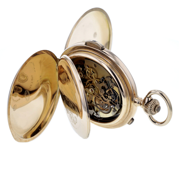 Audemars Frères Geneve Roségold 585/- Savonette Taschenuhr mit Viertelrepetition – Bild 8