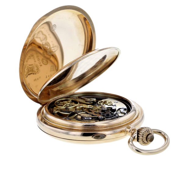 Audemars Frères Geneve Roségold 585/- Savonette Taschenuhr mit Viertelrepetition – Bild 5