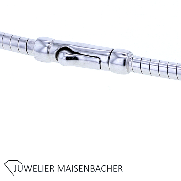 Massiver Omega Halsreif in 750er Weißgold – Bild 2