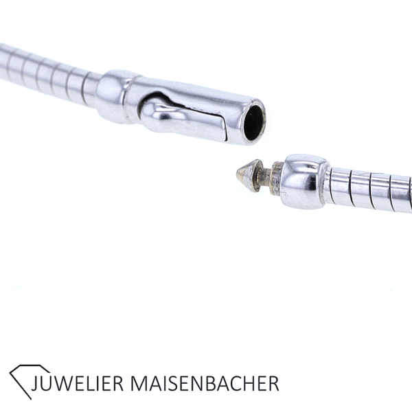 Massiver Omega Halsreif in 750er Weißgold – Bild 4