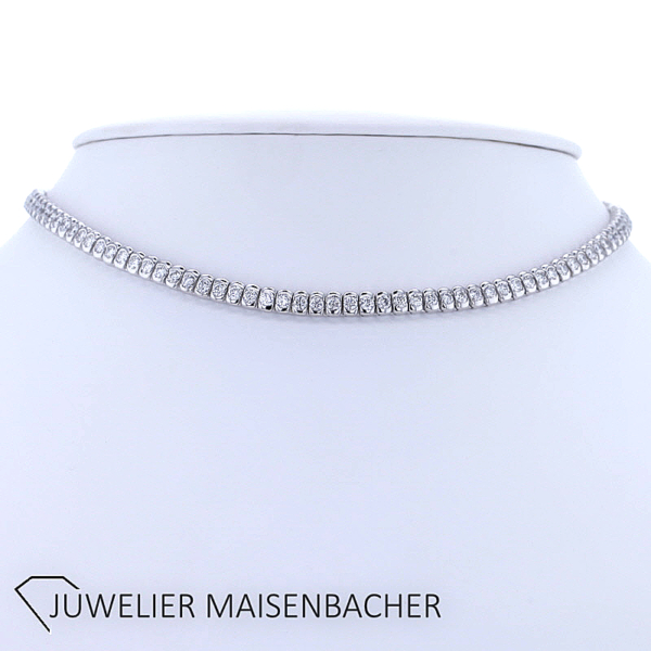 Collier in 750er Weißgold mit Brillanten