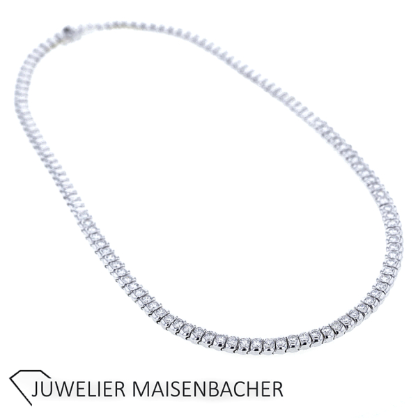 Collier in 750er Weißgold mit Brillanten – Bild 2