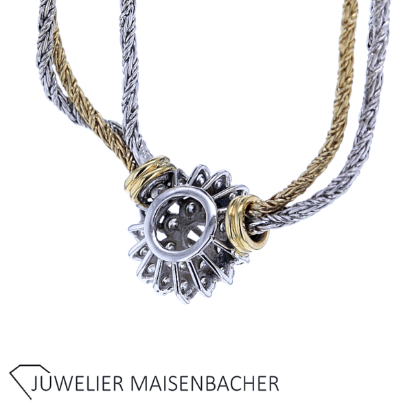 Collier in 585er Gelbgold und Weißgold mit Brillanten – Bild 5
