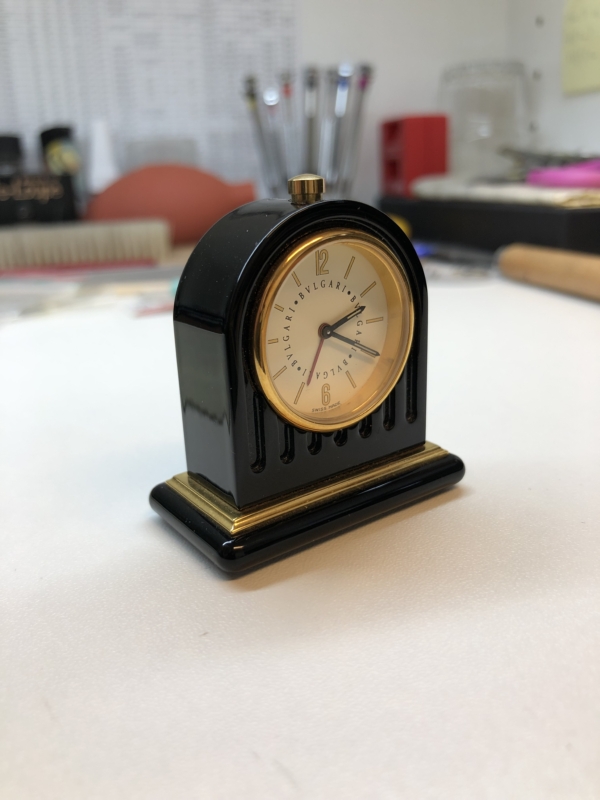 Bulgari Reisewecker Tischuhr Quarz Eta cal. 926.301 - defekt!!! – Bild 4