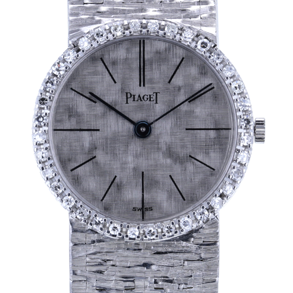 Piaget Damenuhr Weißgold 750/- mit 36 Diamanten besetzt, Handaufzug cal. 9P – Bild 2