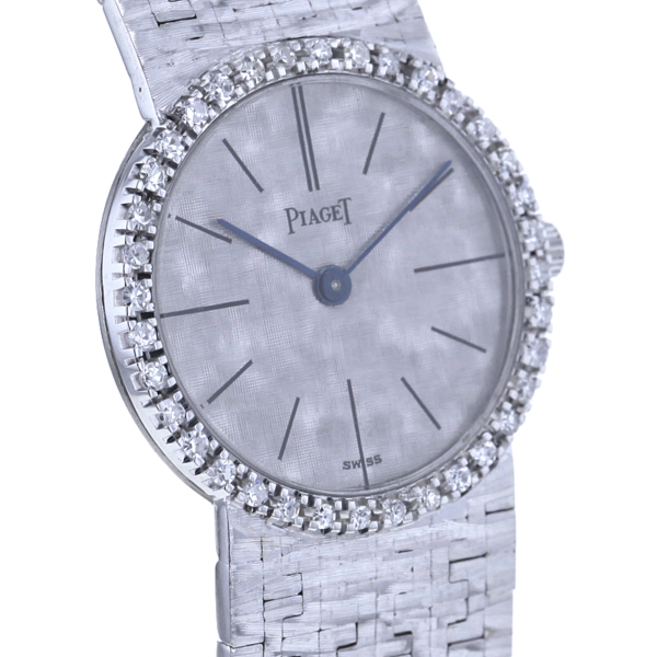 Piaget Damenuhr Weißgold 750/- mit 36 Diamanten besetzt, Handaufzug cal. 9P