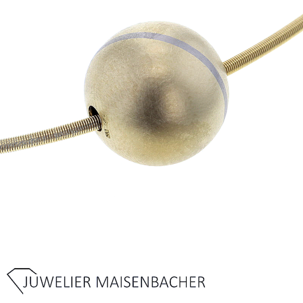 Niessing Halsreif mit Kugel Anhänger 750er Gelbgold – Bild 3