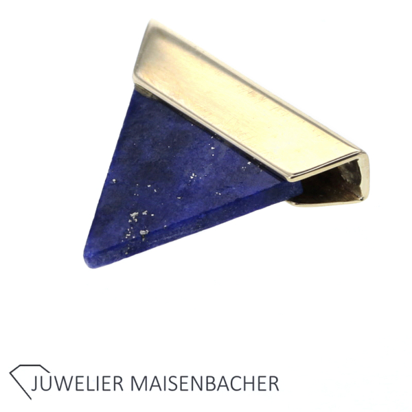 Niessing Halsreif mit Lapislazuli Anhänger in 750er Gelbgold – Bild 2