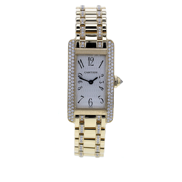 Cartier Tank Americaine Lady Gelbgold 750/- 217 Diamanten Ref. 1710 – Bild 2