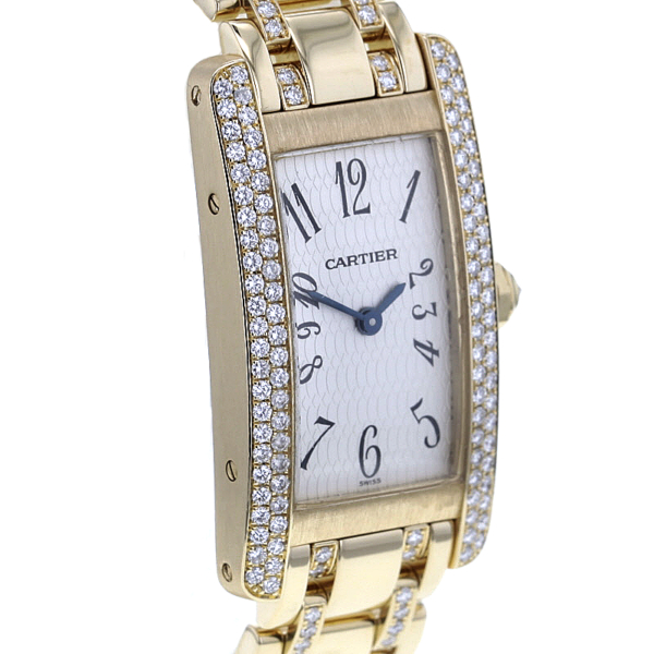 Cartier Tank Americaine Lady Gelbgold 750/- 217 Diamanten Ref. 1710 – Bild 3